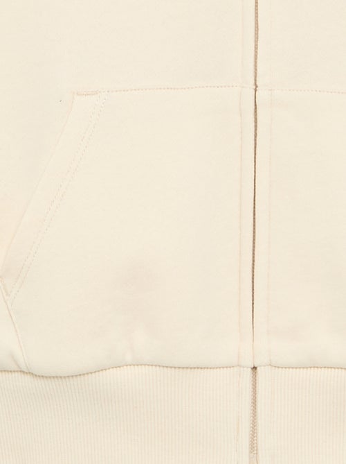 Sweatshirt com fecho e capuz - Kiabi