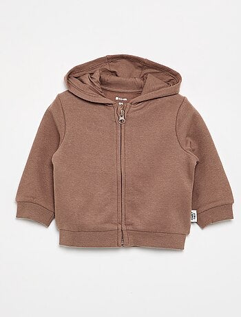 Sweatshirt com fecho e capuz