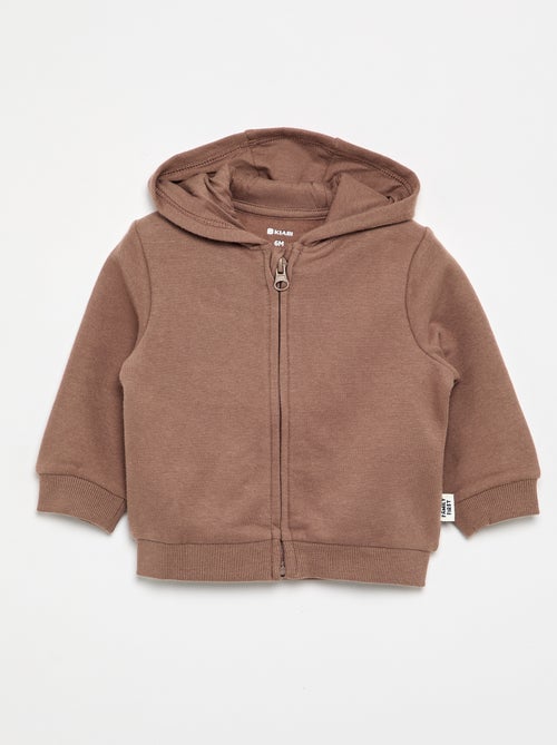 Sweatshirt com fecho e capuz - Kiabi