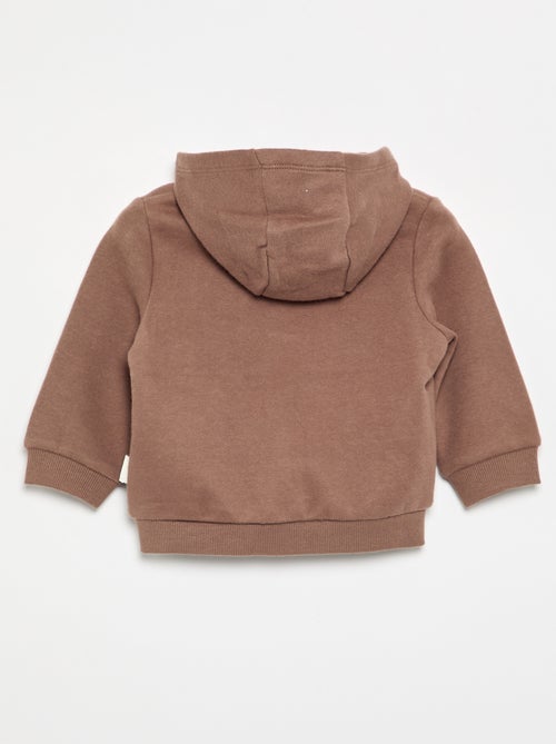 Sweatshirt com fecho e capuz - Kiabi