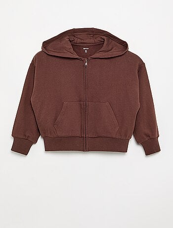 Sweatshirt com fecho e capuz