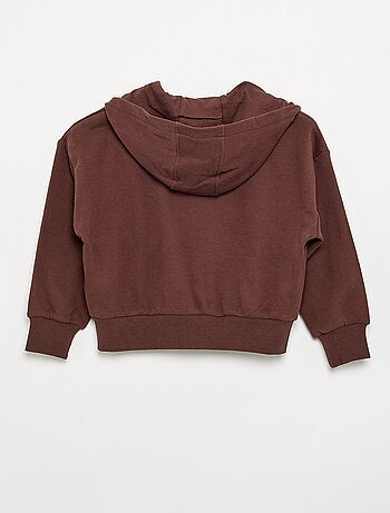Sweatshirt com fecho e capuz