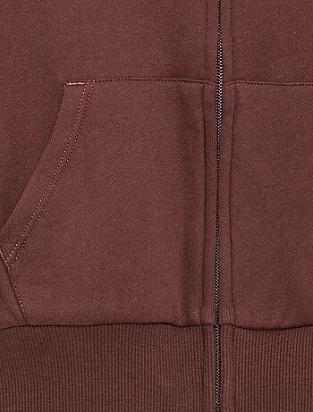 Sweatshirt com fecho e capuz