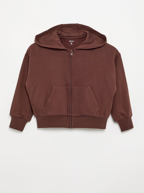 Sweatshirt com fecho e capuz - Kiabi