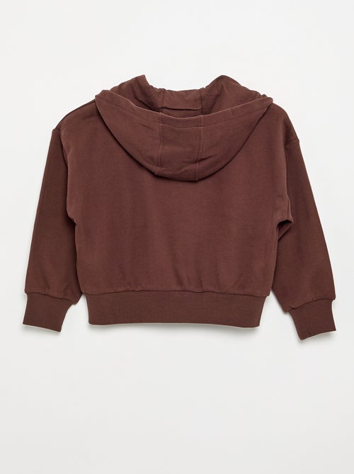 Sweatshirt com fecho e capuz - Kiabi