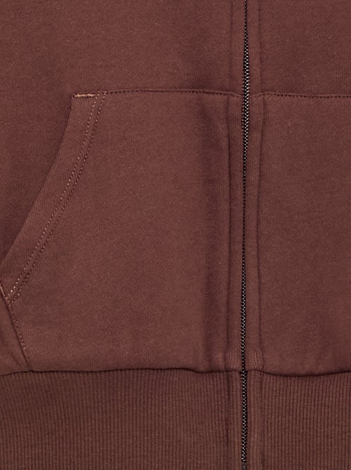Sweatshirt com fecho e capuz - Kiabi