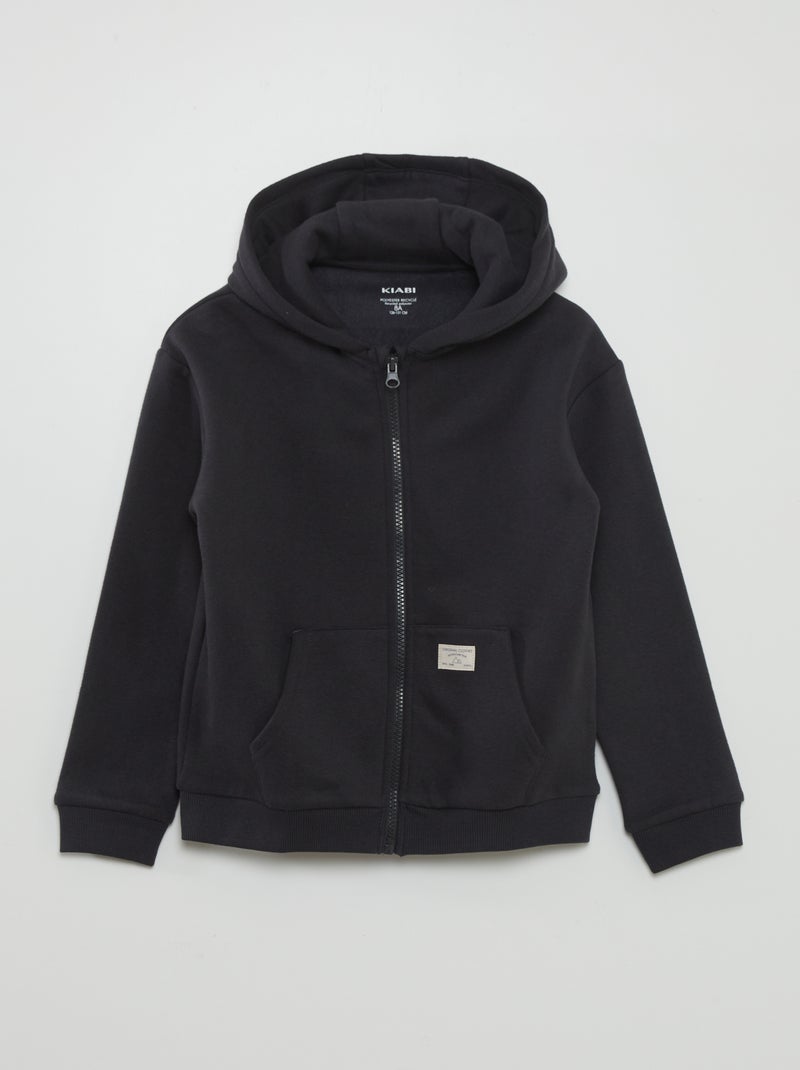 Sweatshirt com fecho e capuz CINZA - Kiabi