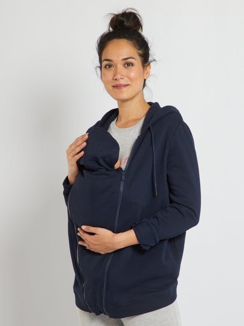 Sweatshirt com fecho e capuz de amamentação - Kiabi