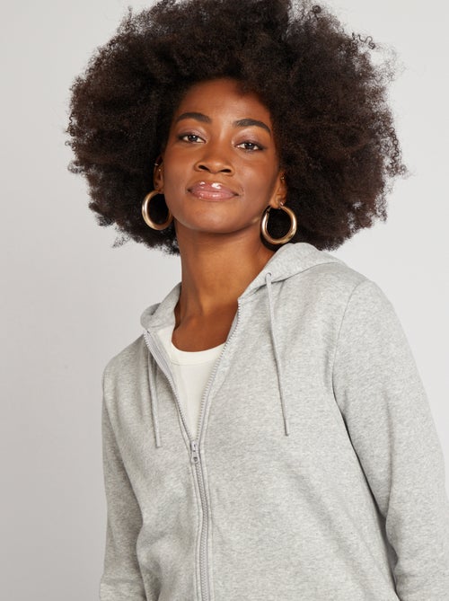 Sweatshirt com fecho e capuz de amamentação - Kiabi