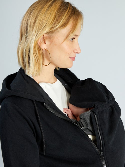 Sweatshirt com fecho e capuz de amamentação - Kiabi