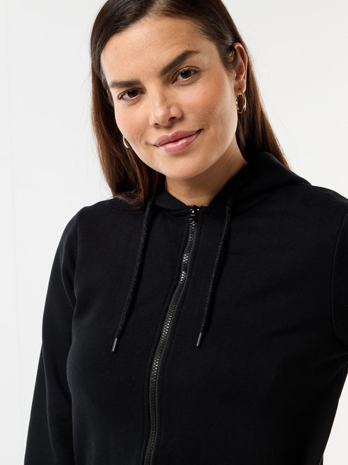 Sweatshirt com fecho e capuz de amamentação - Kiabi