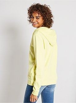 Sweatshirt com fecho e capuz em moletão - Kiabi