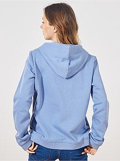 Sweatshirt com fecho e capuz em moletão - Kiabi