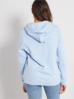 Sweatshirt com fecho e capuz em moletão - Kiabi