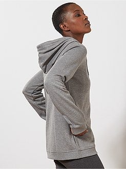 Sweatshirt com fecho e capuz em moletão - Kiabi