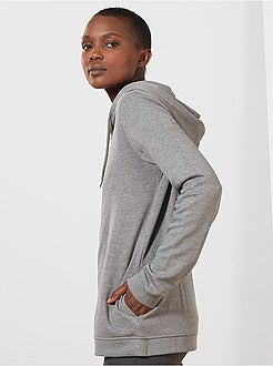 Sweatshirt com fecho e capuz em moletão - Kiabi