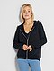    Sweatshirt com fecho e capuz em moletão vista 1
