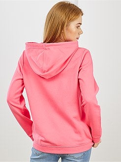 Sweatshirt com fecho e capuz em moletão - Kiabi