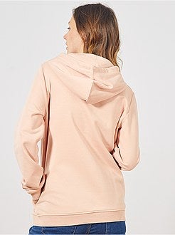 Sweatshirt com fecho e capuz em moletão - Kiabi