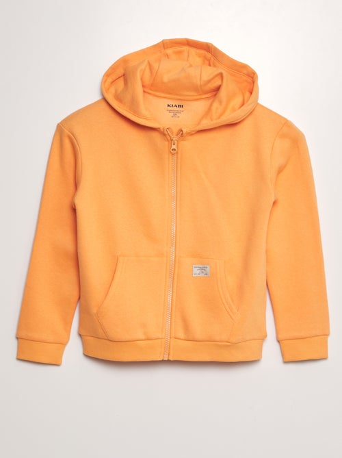 Sweatshirt com fecho e capuz - Kiabi