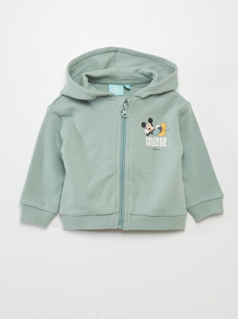 Sweatshirt com fecho e capuz 'Mickey' da 'Disney' BRANCO - Kiabi