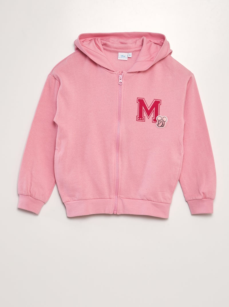 Sweatshirt com fecho e capuz 'Mickey' da 'Disney' ROSA - Kiabi