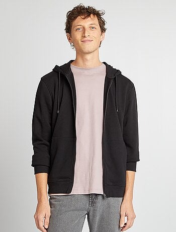 Sweatshirt com fecho e capuz