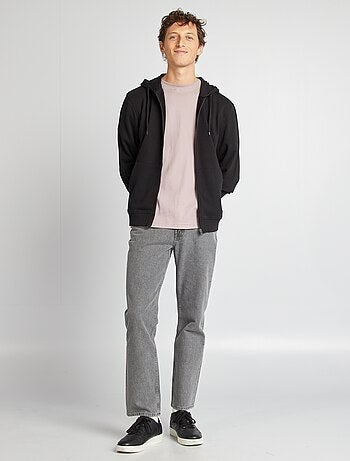 Sweatshirt com fecho e capuz