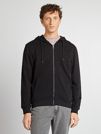 Sweatshirt com fecho e capuz