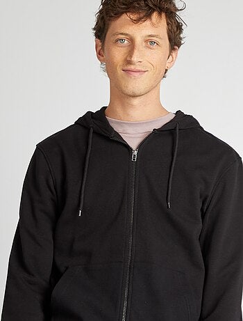 Sweatshirt com fecho e capuz