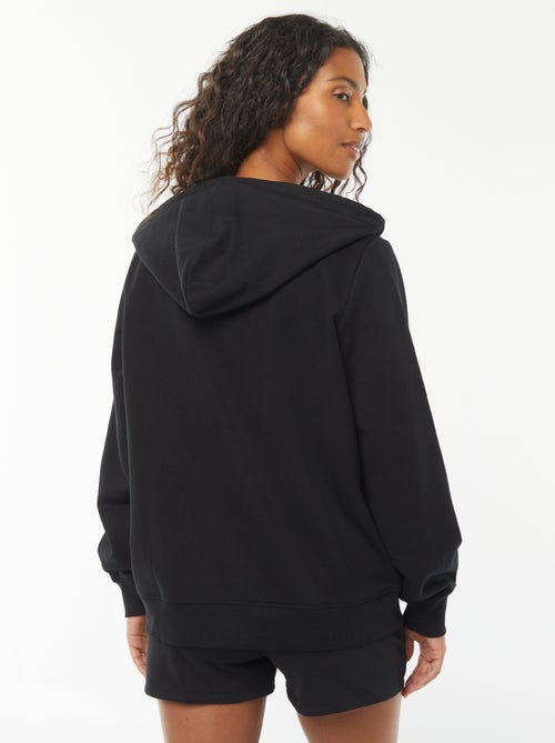 Sweatshirt com fecho e capuz - Kiabi
