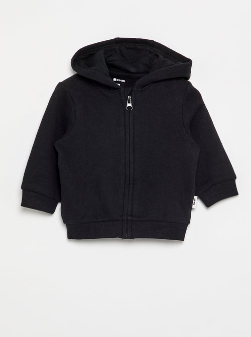 Sweatshirt com fecho e capuz - Kiabi