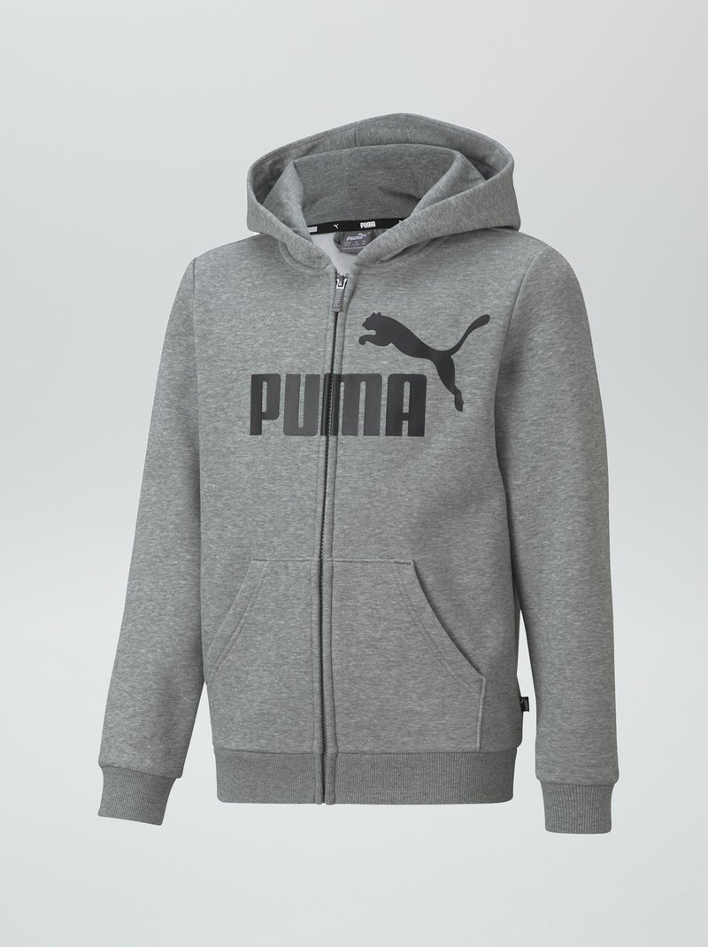 Sweatshirt com fecho e capuz 'Puma' CINZA - Kiabi