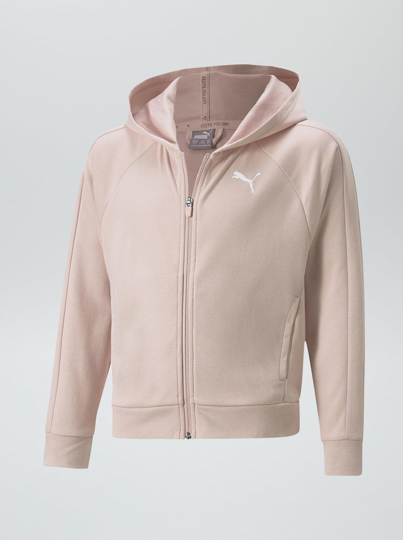 Sweatshirt com fecho e capuz 'Puma' ROSA - Kiabi