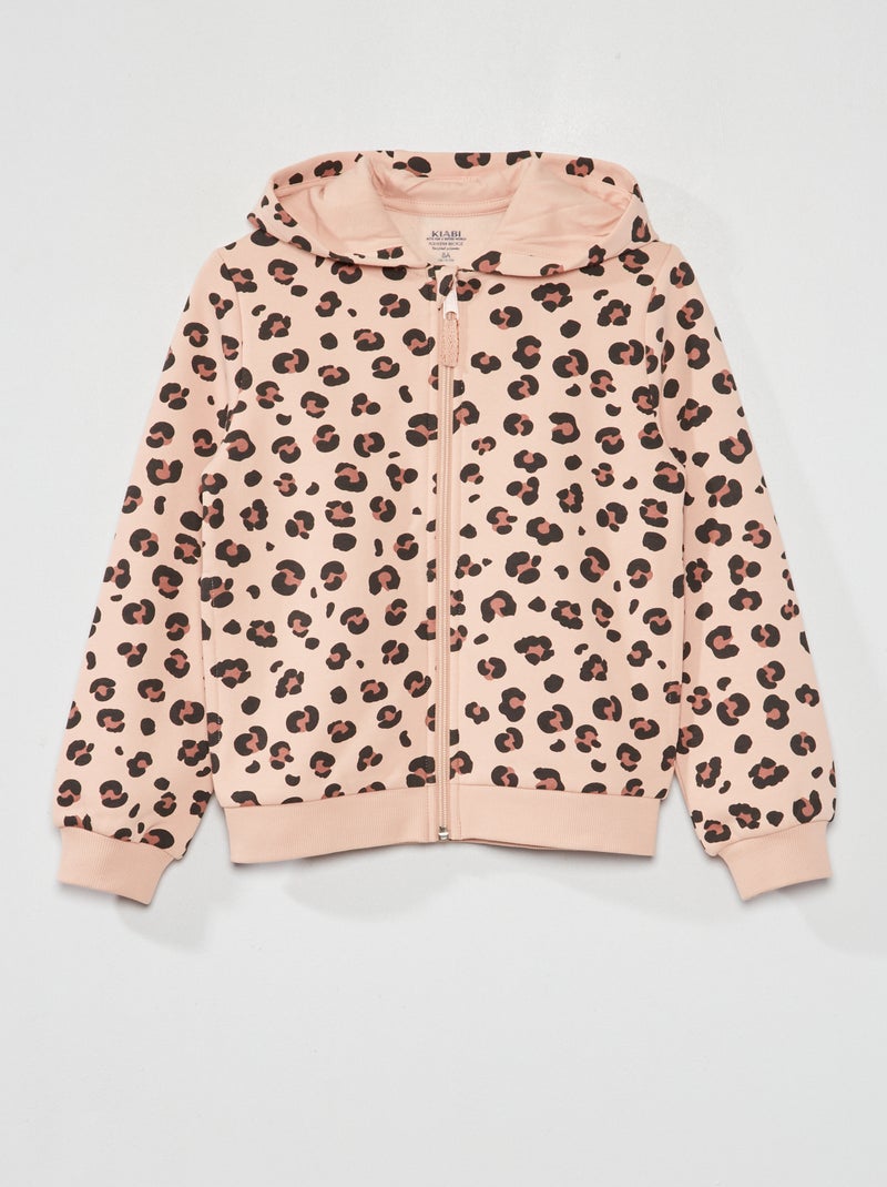 Sweatshirt com fecho e capuz ROSA - Kiabi