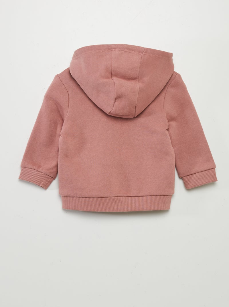 Sweatshirt com fecho e capuz ROSA - Kiabi
