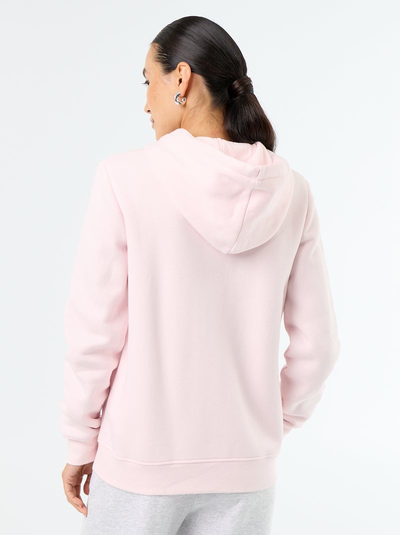 Sweatshirt com fecho e capuz Rosa - Kiabi