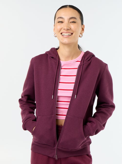 Sweatshirt com fecho e capuz - Kiabi Sweatshirt com fecho e capuz - Kiabi