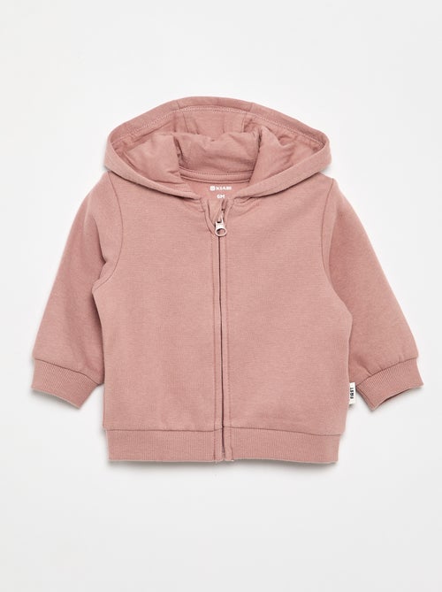 Sweatshirt com fecho e capuz - Kiabi
