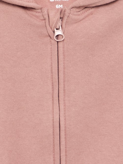 Sweatshirt com fecho e capuz - Kiabi