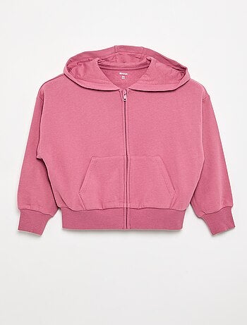 Sweatshirt com fecho e capuz