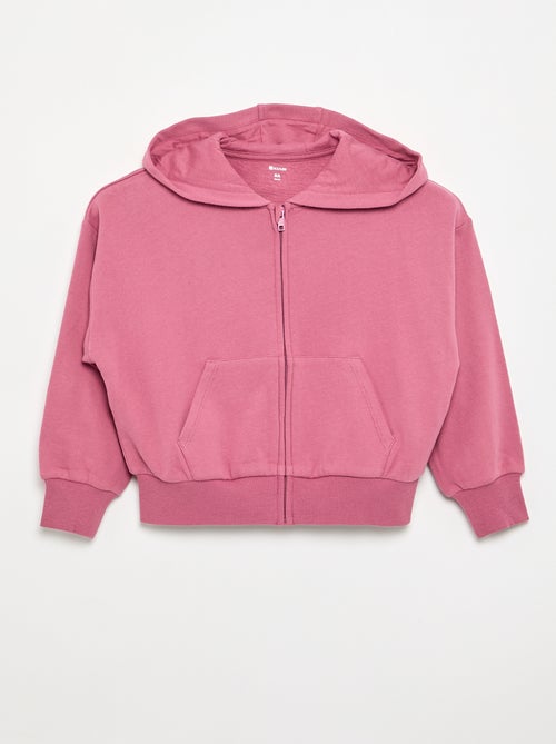 Sweatshirt com fecho e capuz - Kiabi