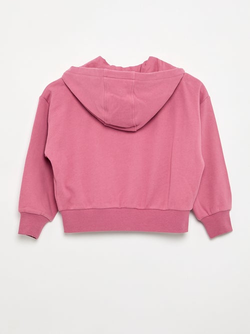 Sweatshirt com fecho e capuz - Kiabi