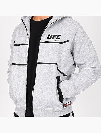 Sweatshirt com fecho e capuz ufc cinzento homem sweatshirt com capuz desporto descontraído