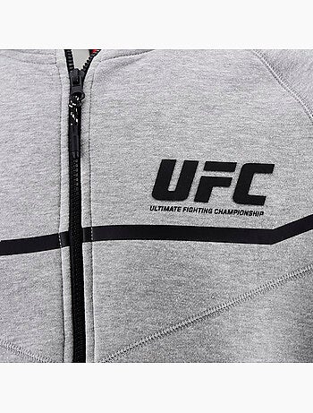 Sweatshirt com fecho e capuz ufc cinzento homem sweatshirt com capuz desporto descontraído