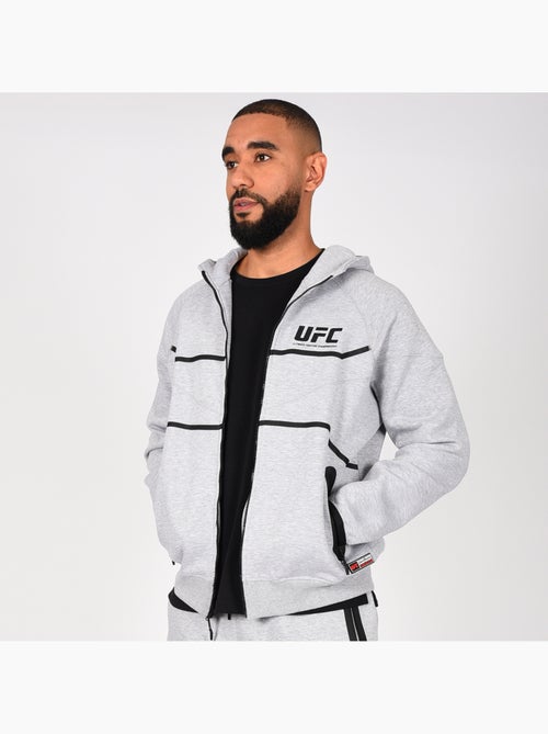 Sweatshirt com fecho e capuz ufc cinzento homem sweatshirt com capuz desporto descontraído - Kiabi