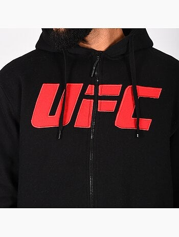 Sweatshirt com fecho e capuz ufc homem preto sweatshirt com capuz desporto lifestyle