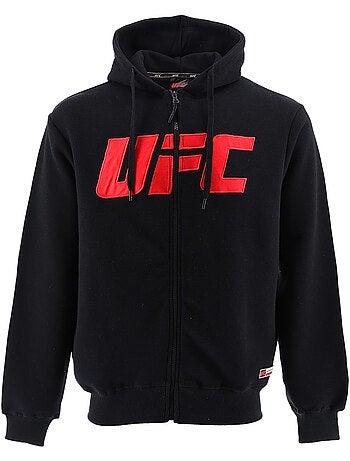 Sweatshirt com fecho e capuz ufc homem preto sweatshirt com capuz desporto lifestyle