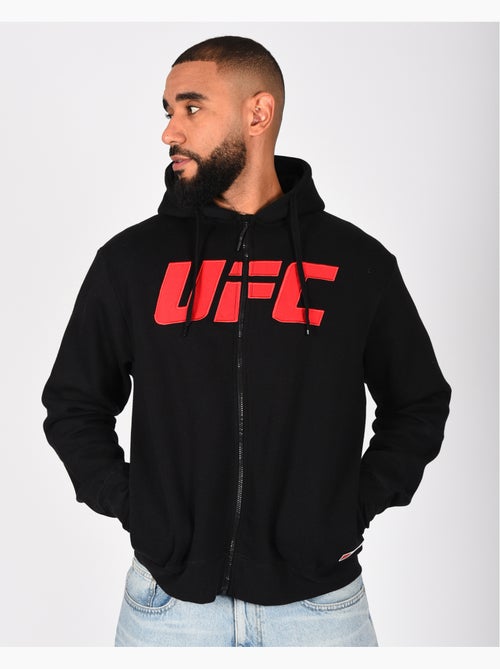 Sweatshirt com fecho e capuz ufc homem preto sweatshirt com capuz desporto lifestyle - Kiabi