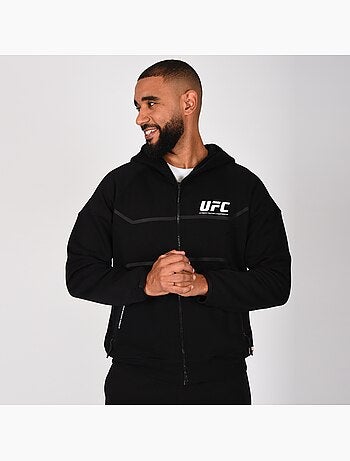 Sweatshirt com fecho e capuz ufc preto homem sweatshirt com capuz desporto